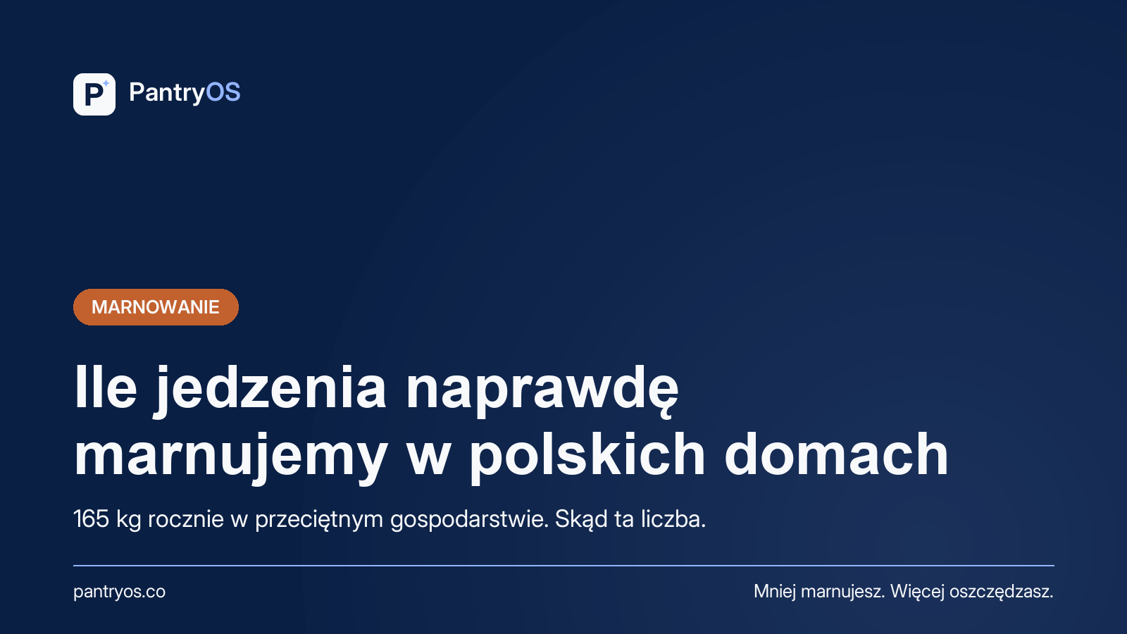 Ile jedzenia marnujemy w polskich domach